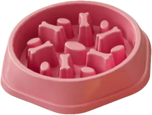 Slow Feeder Dog Bowls- Promote Healthy Eating Habits,Dog Puzzle Feeder,Anti-Gulping Puzzle Design for Small/Medium/Large Pets, Reduce Bloat & Improve Digestion (Pink)