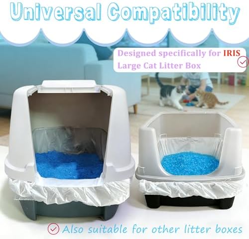 PurifyLogix 16pcs Jumbo Drawstring Leakproof Liners for IRIS Cat Litter Box - Image 2