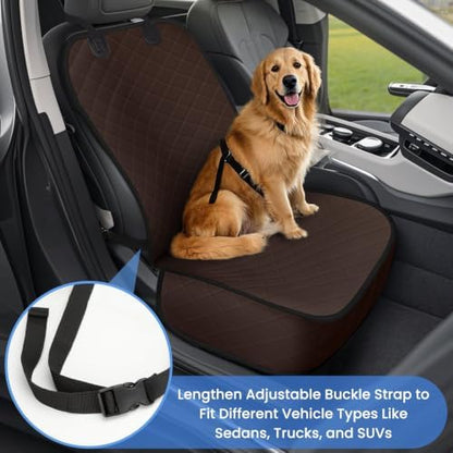 ELONGRIVER Dog Car Seat Covers, Waterproof Front Seat Cover - Image 2