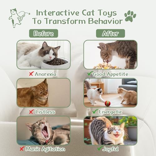 33-Pack Cat Toys for Indoor Cats & Kittens, Interactive Cat Toy - Image 7