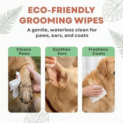 Eco Wave Dog & Cat Grooming Wipes, Unscented, Hypoallergenic, Compostable - Image 5