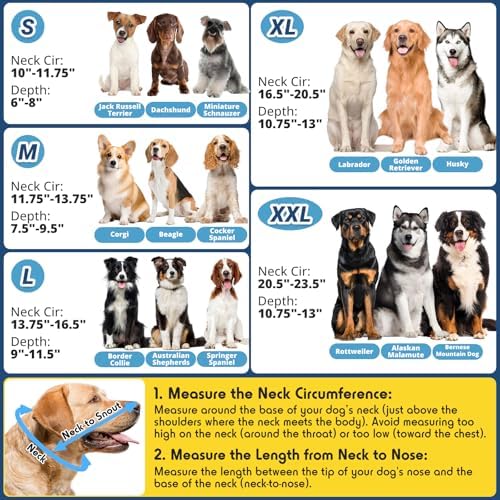 Dog Cone to Stop Licking, Clear Recovery Collar with Detachable Zipper, Sturdy Elizabethan Collar for Large Medium Small Dogs, Soft Adjustable Cone After Surgery Patented, Black L - Image 5