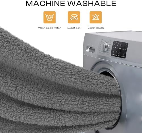Luciphia Premium Fleece Pet Blanket for Small Medium Dogs Puppy Soft Sherpa Calming Cat Throw Blankets(Grey,41x31 inches) - Image 4