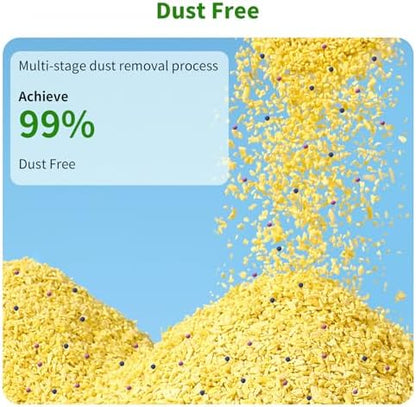 HoneyGuardian Millet Cat Litter Fast Clumping, 100% Natural Ingredients Litter, Flushable, Really Dust Free, Lightweight,Ultra Absorbent, Solubility in Water(5.2lb×2bag) - Image 4