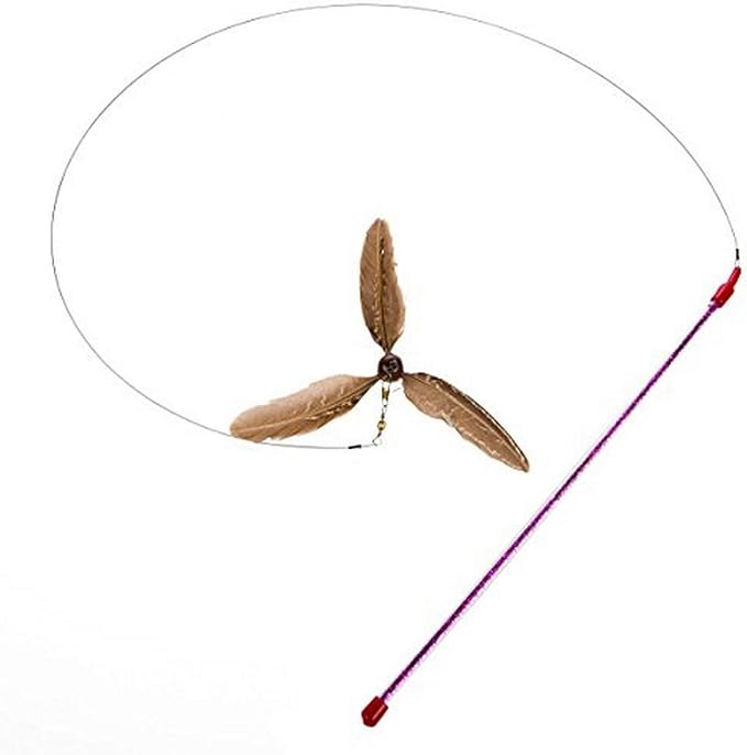 GoCat Da Purr-Peller Cat Toy, A Feather Propeller That Spins as it is Guided Through The Air, All Breed Sizes