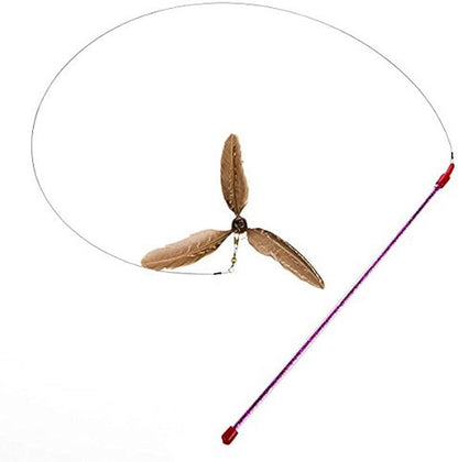 GoCat Da Purr-Peller Cat Toy, A Feather Propeller That Spins as it is Guided Through The Air, All Breed Sizes