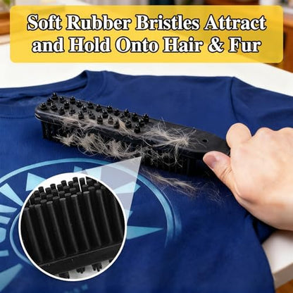 Easy-Clean Pet Rubber Hair Removal Brush – Multi-Surface Cleaning Tool for Cars & Home - Image 2