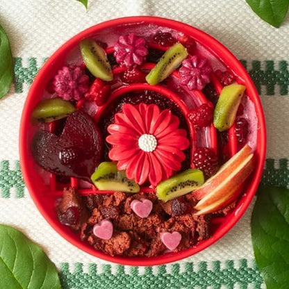 Slow Feeder Dog Bowl - Silicone Dog Bowl, Medium, 7.5" x 1.5" - Cherry - Image 6