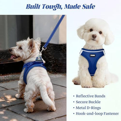 No Pull Dog Puppy Harness and Leash Set Reflective Mesh Vest Large - Image 5