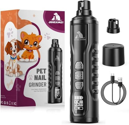 Electric Dog Nail Grinder: Upgraded 5-Speed Quiet Dog Nail Trimmer-Safe Painless Nail File for Claw Trimming & Grooming Care at Home for Dogs & Cats by Juveximzy