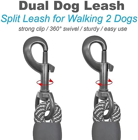 Double Dog Leash Coupler 1/3" Rope Extension for Two 10-35lbs Dog - Image 4