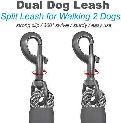 Double Dog Leash Coupler 1/3" Rope Extension for Two 10-35lbs Dog - Image 4