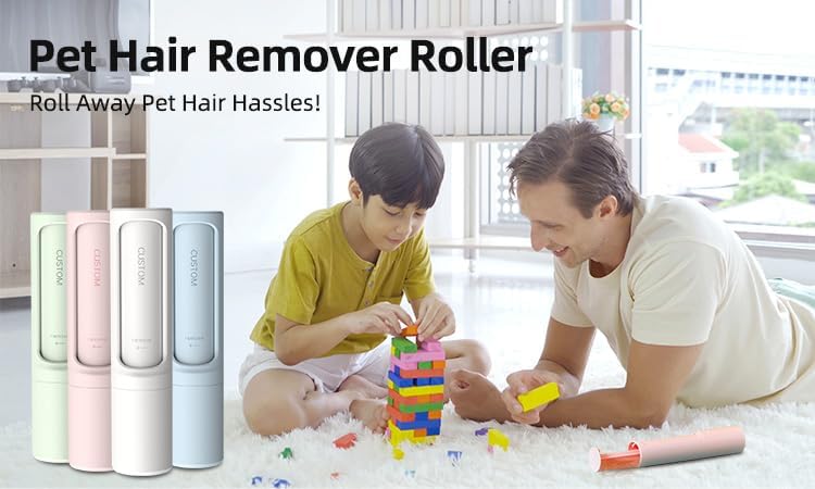 Pet Hair Remover Roller – 360° Self-Cleaning, Reusable Lint Roller for Pet Hair on Couch, Clothes, Car & Bed – Dog & Cat Fur Remover Brush – Green - Image 2