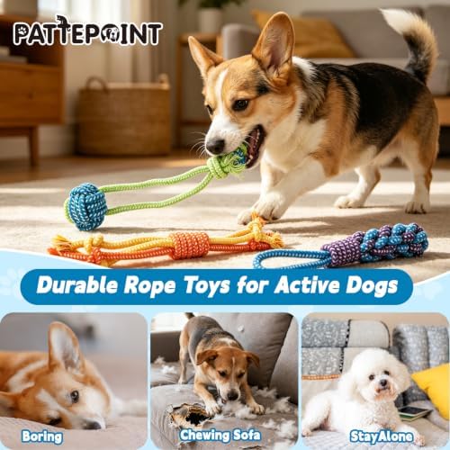 3Pcs Dog Rope Toys for Puppy, Dog Chew Toy for Medium&Small Dog - Image 3