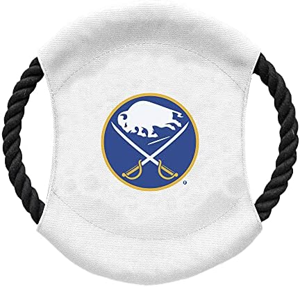 Littlearth NHL Buffalo Sabres Sock Monkey and Flying Disc Pet Toy Combo Set, Team Color, One Size - Image 3
