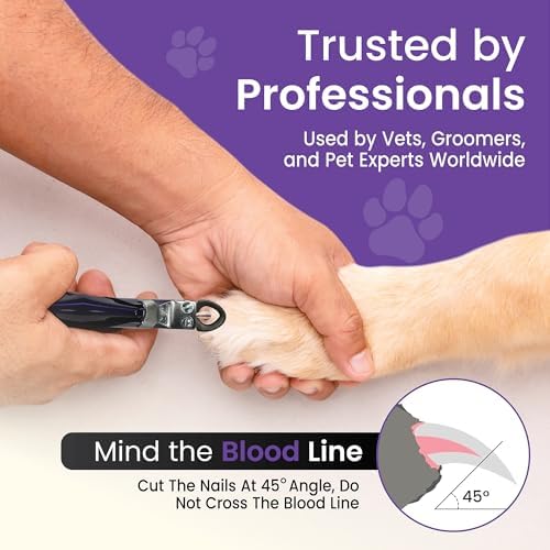 Resco Guillotine Dog Nail Clippers for Small to Medium Dogs, Color Series, Winner's Circle Purple - Image 5