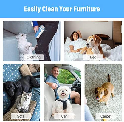 Pet Hair Remover Reusable Cat and Dog Hair Remover Multi-Surface Lint Roller Portable Fur Removal Tool for Furniture,Couch,Carpet,Bedding,Clothes and Car Seats, Non-Slip Handle Self-Cleaning Roller - Image 3