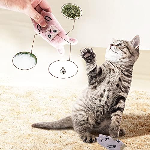 Cat Catnip Toys with Bells for Indoor Cats 6 Pack - Image 3