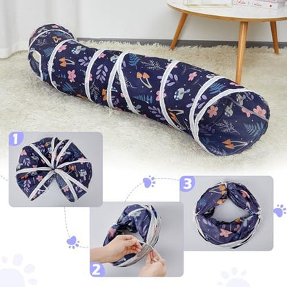Glittme S-Shape Cat Tunnel, Foldable Cat Tunnels for Indoor Cats - Image 4