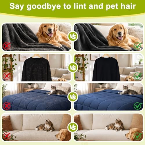 2-Piece Pet Hair Removal Glove, Deshedding Grooming Mitt, Soft Hair Remover Brush for Cats and Dogs with Long Short Fur - Image 5