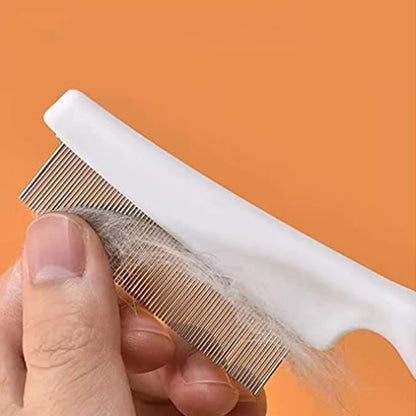Multifunctional Pet Grooming Comb - 2023 New Magic Stainless Steel Fine-Tooth Massage Comb for Dog and Cat Hair, Stain Tear Removal (2 Pair, Green)