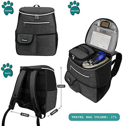 PetAmi Dog Travel Backpack 27L Airline Approved Pet Supplies Bag, Dark Gray - Image 2