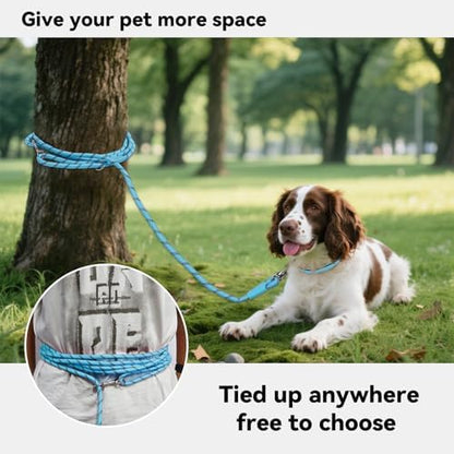 Long Dog Training Leash，Heavy Duty Reflective Rope Lead for Small Medium Large Dogs ，6FT 10FT 15FT 30FT 50FT for Training, Walking, Backyard, Camping - Image 2