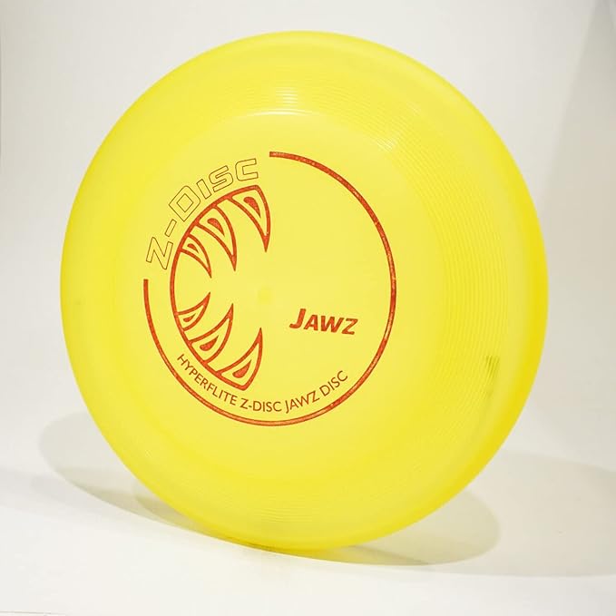 Hyperflite Z-Disc Jawz 9.25 Inch Dog Sport Flying Disc, Long Distance, Tough & Puncture-Resistant Lemon - Lime