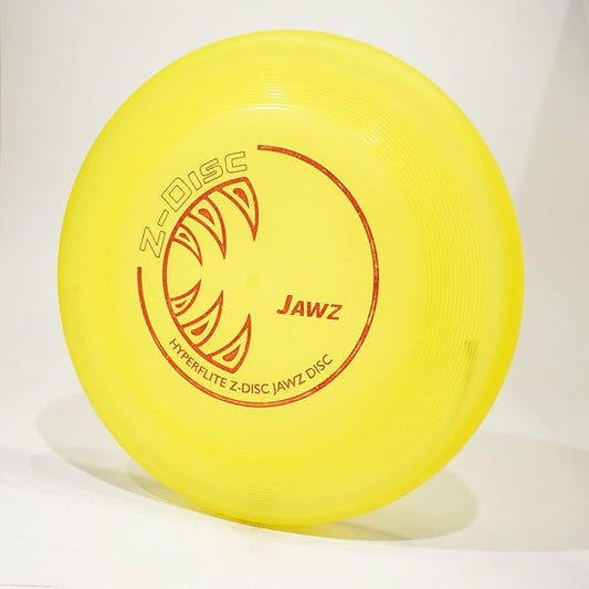 Hyperflite Z-Disc Jawz 9.25 Inch Dog Sport Flying Disc, Long Distance, Tough & Puncture-Resistant Lemon - Lime