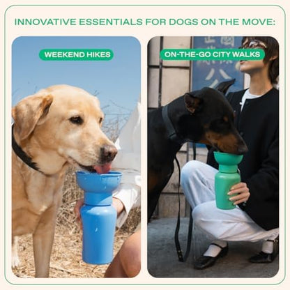 Springer Flip Dog Water Bottle | Portable Drinking Feeder with Foldable Food-Grade Silicone Bowl | One-Hand Squeeze & Leak-Proof | Walking, Hiking & Camping | Puppy Essentials - Image 7