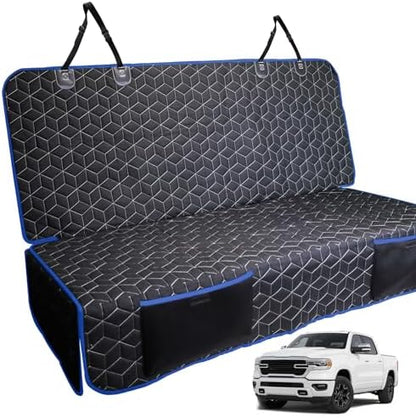 Meginc Back Seat Cover for Dogs, Washable Bench Seat Covers for Trucks,Dog Car Seat Covers for Ford f150/Ram1500/Nissan Frontier/Toyota Tacoma/GMC Canyon/Silverado (Blue) by Meginc