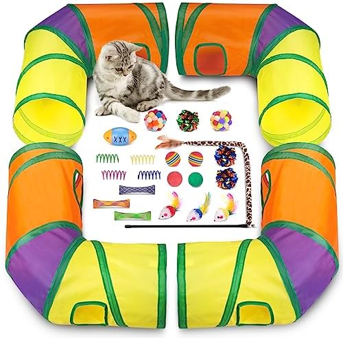 Retro Shaw Interactive Cat Toys for Indoor Cats Kitten,Relieve Bored,25PCS by RetroShaw