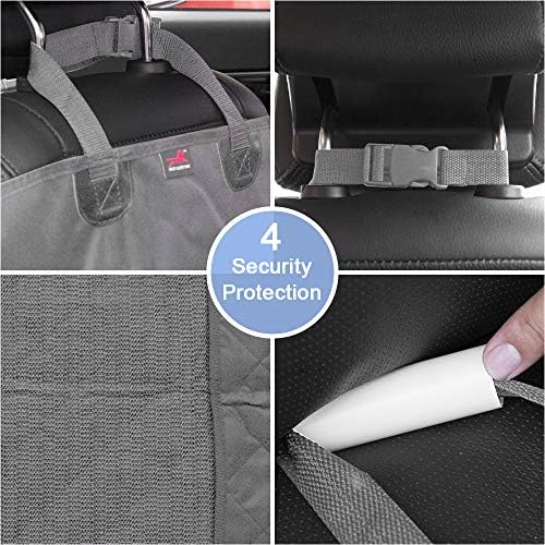 HONEST OUTFITTERS Dog Car Seat Covers, Pet Front Cover for Cars, Trucks, and Suv's - Waterproof & Nonslip Dog Seat Cover(Gray) - Image 6