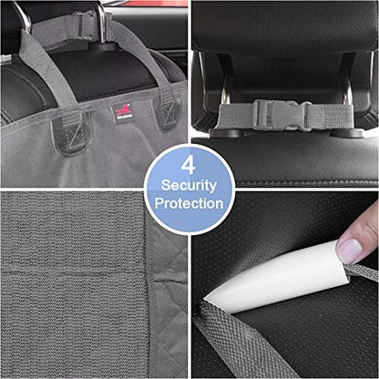 HONEST OUTFITTERS Dog Car Seat Covers, Pet Front Cover for Cars, Trucks, and Suv's - Waterproof & Nonslip Dog Seat Cover(Gray) - Image 6