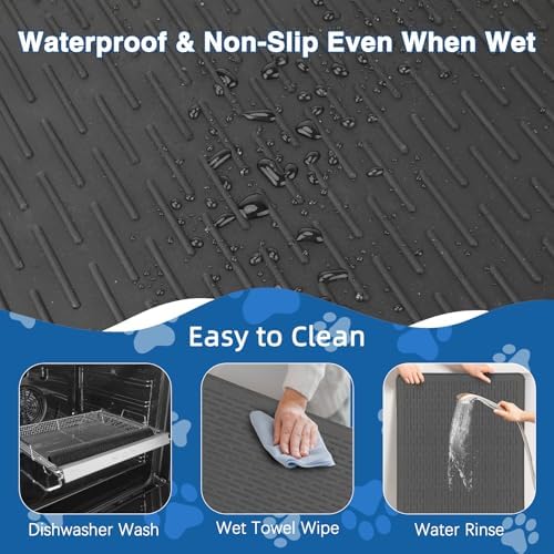 Dog Grooming Table Mat, Non-Slip Silicone Pad, 28 x 19.7 in Black - Image 5