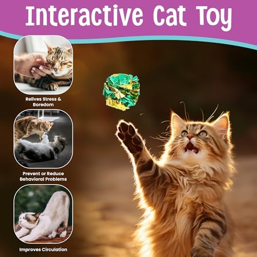 SPOT Ethical 1-1/2-Inch Mylar All Breed Sizes Balls Cat Toys, 4-Pack for All Breed Sizes - Image 4