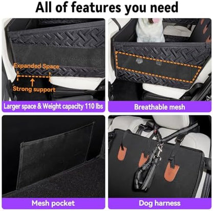 TKYZ Dog Car Seats for Large Medium Dogs Car Seat Cover,Puppy Pet Carseats(Black, Large Dog) - Image 5