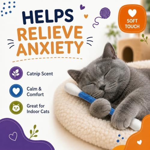 6-Pack Cotton swabs cat Toys with Catnip 15CM Giant q tip cat Toy. Cleans Teeth, relieves Boredom and Anxiety in Cats, Durable Interactive cat Toy–Great Gift! - Image 6