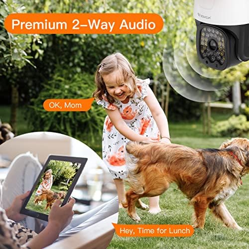 VSTARCAM 3MP Security Camera Outdoor,Home Camera Security, Outdoor WiFi Camera with 2.5-Inch High-Decibel Speaker, 360° PTZ Camera, Motion Detection,Two-Way Audio,Siren, Color Night Vision 01 - Image 3