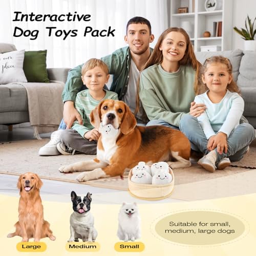 Sedioso Dog Squeaky Toys, 5-Pack Interactive Dogs Toy, Stuffed Dog Chew Toys, Durable Plush Toy for Puppy, Small, Middle, Large Dogs - Image 5