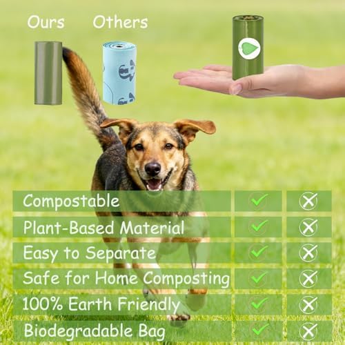 Dog Poop Bags with Dispenser, 150 Count Lavender Scented Poop Bags, Leak Proof and Extra Thick Pet Waste Bags, 13" x 9" Large Thickened leakage, degradable - Image 5