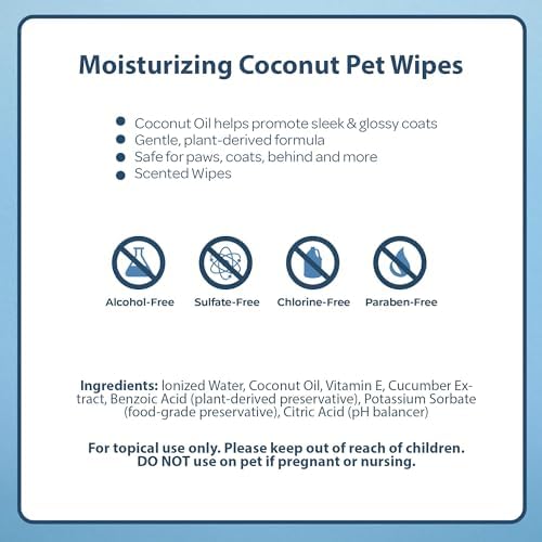 Best Pet Supplies Cleaning Dog Wipes - Moisturizing Coconut 100 Count - Image 5