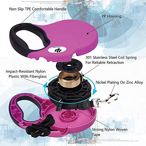 Retractable Dog Leash, Pink, Small Dog - Image 3