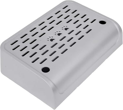 Cat Ramp for Litter Box Step, Self Cleaning Cat Litter Box Ramp Trapper with Storage Double Layered, Small Step Pedal Stool with Filter Function Steps for Small & Elderly Cats(Gray 11.8"x 7.87"x 3.3")