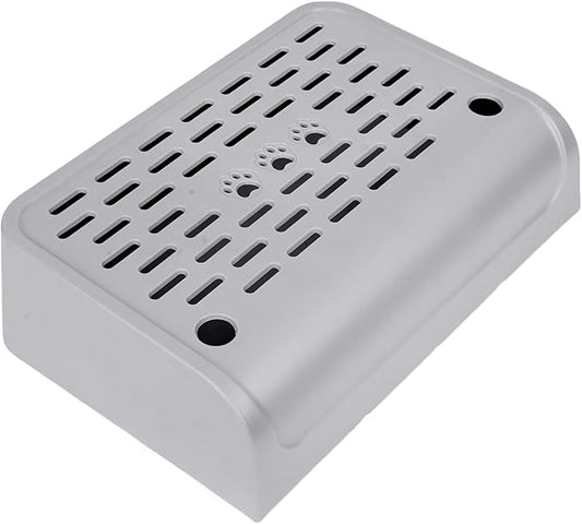 Cat Ramp for Litter Box Step, Self Cleaning Cat Litter Box Ramp Trapper with Storage Double Layered, Small Step Pedal Stool with Filter Function Steps for Small & Elderly Cats(Gray 11.8"x 7.87"x 3.3")