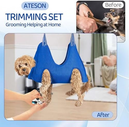 Pet Grooming Hammock for Small Dogs & Cats - Nail Trimming Sling with Clippers, Nail File, & Scissors - XXS Hanging Grooming Harness for Safe & Easy Nail Care - Image 6