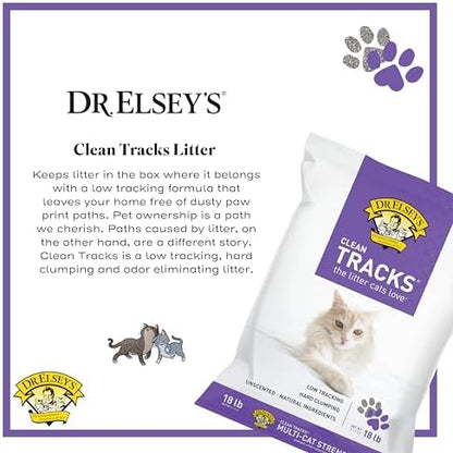 Dr. Elsey's Clean Tracks Clumping Clay Cat Litter 18 lb. Bag - Image 3