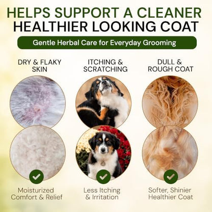 Grooming Natural Herbal Dog Shampoo, pH Balanced Shampoo for Dogs, Moisturizing Soothing Dog Shampoo for Sensitive Skin - 26.4 fl. oz. - Image 3