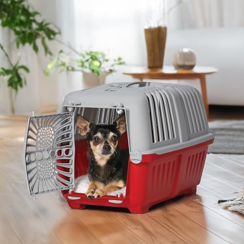 Midwest Homes Spree Travel Carrier, Small, Red - Dog & Cat Crate - Image 3