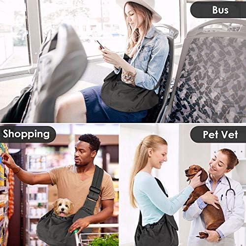 Lukovee Pet Sling, Small Pet Carrier, Hard Bottom Support & Safety Hook - Image 6